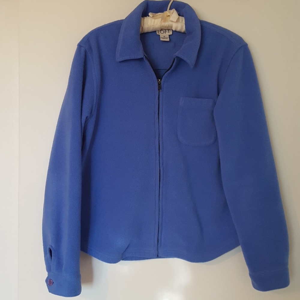 Ann Taylor Loft Cozy Warm Soft Fleece Full Zip Jacket